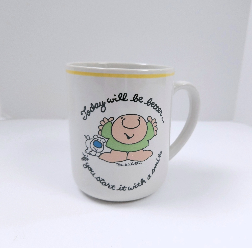 Ziggy Tom Wilson Stoneware Vintage Mug 1983 Today Will be Better Cup - Picture 2 of 8